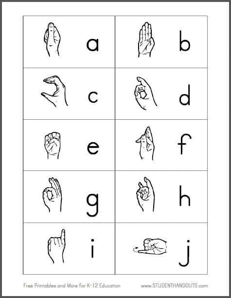 American Sign Language Free Printables Submited Images 