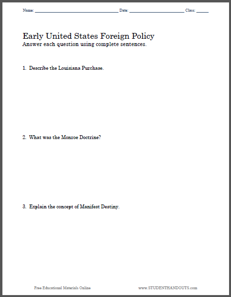 American foreign policy thesis