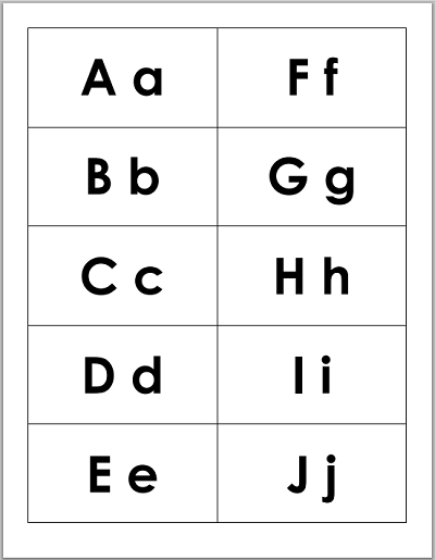 A B C and 1 2 3 Printable Flashcards Free to print (PDF file)