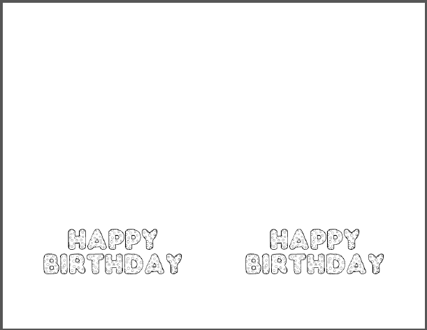 DIY Birthday Card Free Printable Template Student Handouts