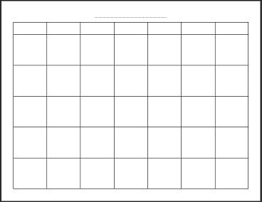 Free Blank Monthly Calendar | Student Handouts