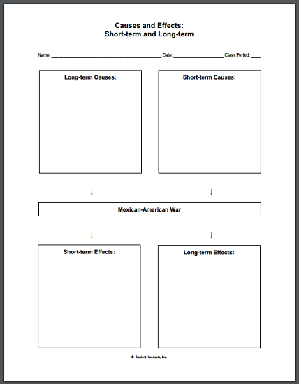 mexican-american-war-causes-and-effects-blank-chart-worksheet-student