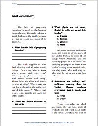 what is geography printable worksheet for grades 6 12 student handouts