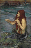 Sketch for "A Mermaid" by John William Waterhouse (ca. 1892-1895)