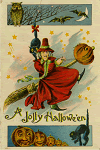 A Jolly Halloween vintage card.