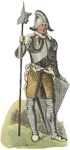 Dutch armored knight of the 12th century. JPG PNG SVG vector image