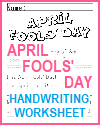 April Fools' Day Handwriting Worksheet