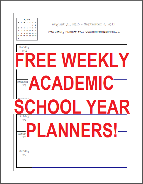 FREE 2023 Weekly Planner PDF Printable
