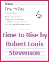 Time to Rise by Robert Louis Stevenson