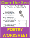 Over the Sea Poem Worksheet
