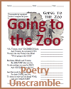 "Going to the Zoo" Unscramble the Poem Worksheet 