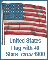 United States 40-star flag, circa 1900.