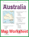Australia Map Worksheet