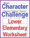 Character Challenge Chart Worksheet