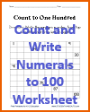 Count and Write Numerals to 100 Worksheet