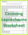 Counting Leprechauns Worksheet for St. Patrick's Day
