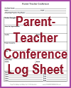 Parent-Teacher Conference Log Sheet