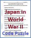 Japan in World War II Code Puzzle