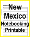 New Mexico Notebooking Printable