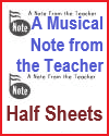 A Musical Note from the Teacher