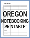 Oregon Notebooking Printable Fact Sheet