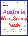 Australia Word Search Puzzle