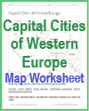 Western European Capital Cities Map Worksheet