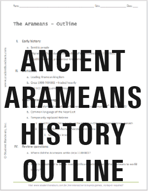 The Ancient Arameans Outline - Free to print (PDF file).