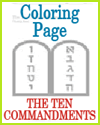 Ten Commandments Coloring Page for Kids