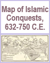Map of the Islamic conquests in Africa, Asia, and Europe, 632-750 A.D./C.E.