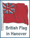 Flag of the Hanoverian Kings of Great Britain in Hanover, Germany, circa 1900
