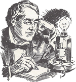 Thomas Edison Invents the Electric Light Bulb