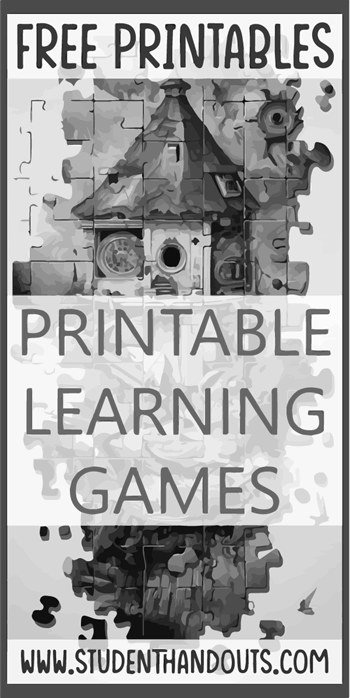 Printable Learning Games - Many free printable educational games to choose from (PDF files).