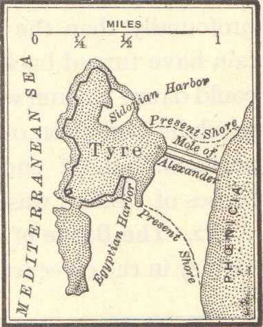 Map of the Siege of Tyre