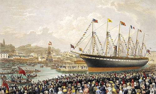 Launch of the S.S. Great Britain in 1843