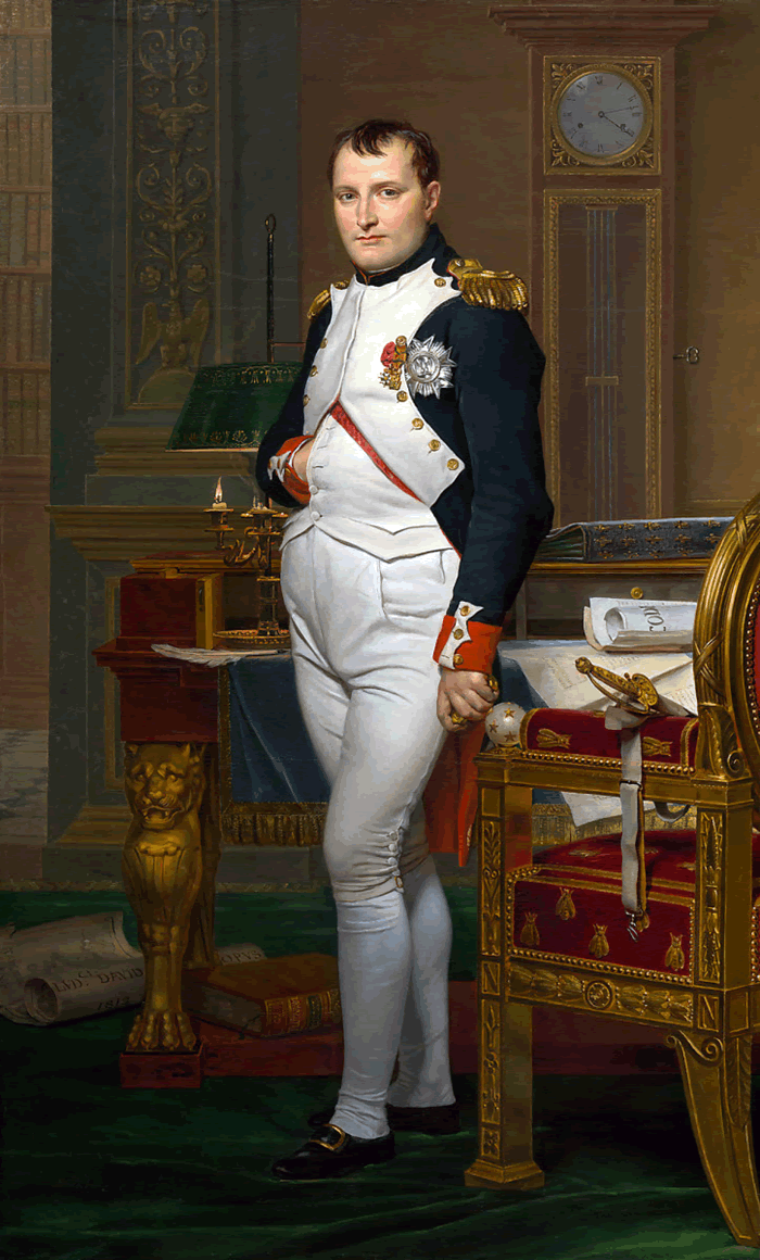 The Emperor Napoleon in His Study at the Tuileries by Jacques-Louis David (1812)