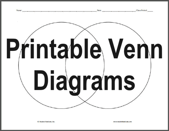 Venn Diagram - Free Printable Compare and Contrast Worksheet for Kids