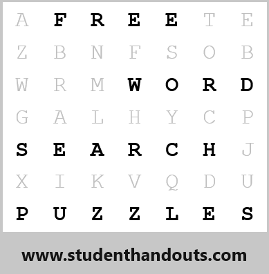 Word Search Puzzles - Free to print (PDF files). Our free printable word search puzzles can be valuable tools for facilitating student learning in various subjects and skills.