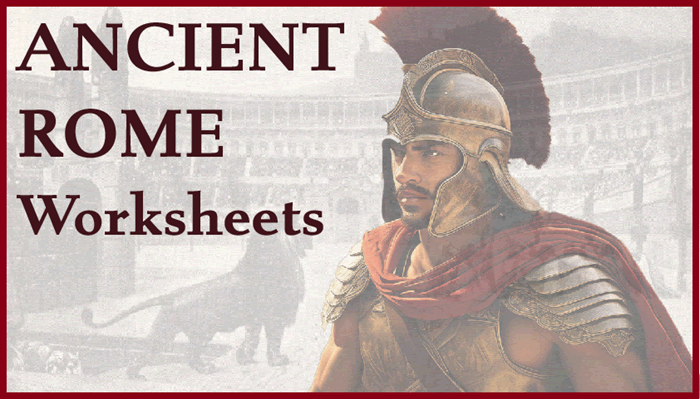 Ancient Rome Printable Worksheets - All are free to print (PDF files). For grade school through high school. Essay questions, word searches, time lines, DBQs, puzzles, and more.